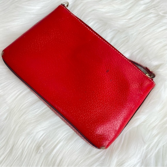 Kate Spade Red Pebbled Leather Clutch/Wallet - Picture 2 of 6